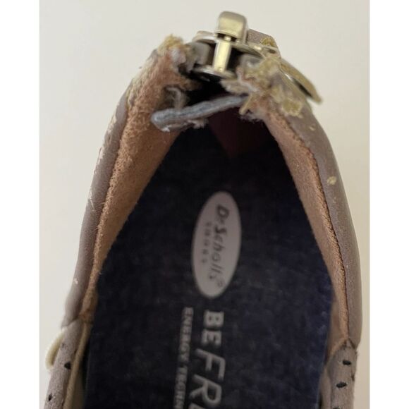 Dr.Scholl's  INSANE Perforated Back Zip Loafer Taupe Comfort Shoes US Size 6M - Picture 8 of 10